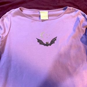 Halloween Bat with Moon Long Sleeve shirt. Size 2x